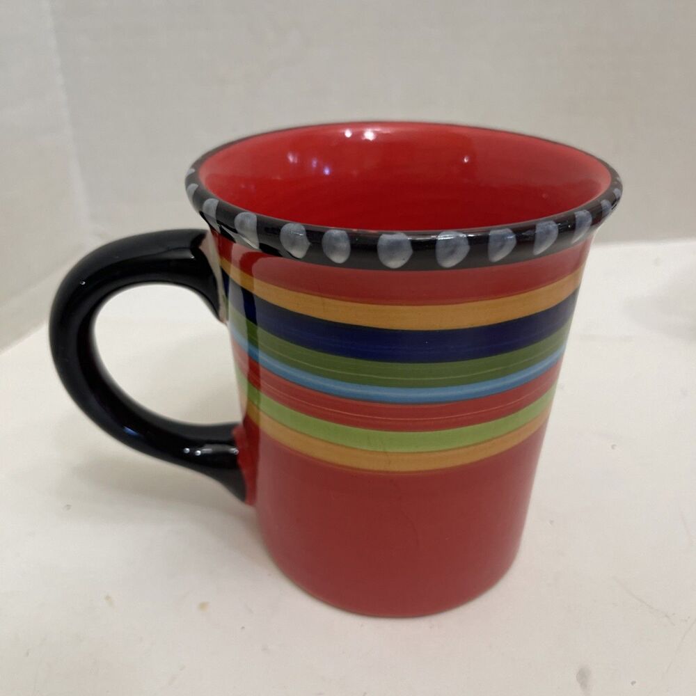 Gibson Elite Pueblo Springs Stoneware 16 Oz. Mug Hand Painted